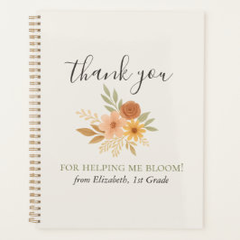 Boho Bloemen Waterverf Docent Dank u Planner