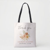 Boho Bloemen Waterverf Docent Dank u Tote Bag (Voorkant)