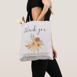 Boho Bloemen Waterverf Docent Dank u Tote Bag