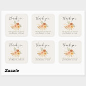 Boho Bloemen Waterverf Docent Dank u Vierkante Sticker (Vel)