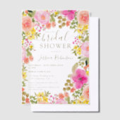 Boho Bloemen Waterverf Vrijgezellenfeest Vellum Uitnodigingen (Offset)