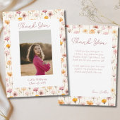 Boho Bloemen Waterverf Wildbloemen Afstuderen Bedankkaart