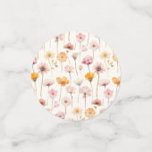 Boho Bloemen Waterverf Wildbloemen Afstuderen Confetti (Kleine voorkant)