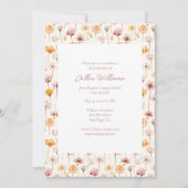 Boho Bloemen Waterverf Wildbloemen Afstuderen Kaart (Voorkant)