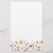 Boho Bloemen Waterverf Wildflower Briefpapier (Voorkant)
