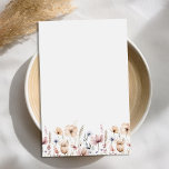 Boho Bloemen Waterverf Wildflower Briefpapier<br><div class="desc">Boho Floral Waterverf Wildflower briefpapier papier</div>