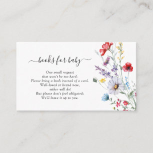 Boho Bloemen Wild Flower Boeken voor Baby Informatiekaartje