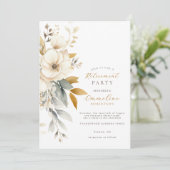 Boho Bloemen Wildbloem Retiremen Party Kaart (Staand voorkant)