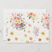 Boho Bloemen | Wilde Bloem Foto Bewaar de Datum Save The Date (Achterkant)