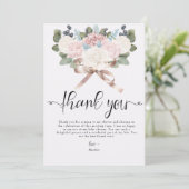 Boho Bloemen Winter Dank u Bedankkaart (Staand voorkant)