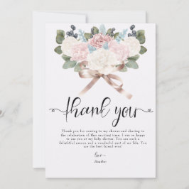 Boho Bloemen Winter Dank u Bedankkaart