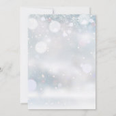 Boho Bloemen Winter Sneeuwvlokken Bruiloft Kaart (Achterkant)