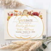 Boho Bloemen Witte Pompoen Fall Trouwivoor Save The Date