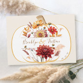 Boho Bloemen Witte Pompoen Fall Trouwivoor Save The Date