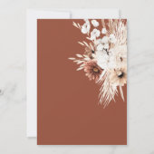 Boho bloemen zitplaatskaart voor de bruiloft kaart (Achterkant)