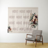 Boho Bloemen Zitplaatskaart Wandkleed (In Situ (horizontaal))