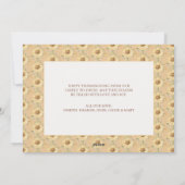 Boho Bloemen Zonnebloemen Boog Happy Thanksgiving Feestdagenkaart (Achterkant)