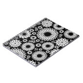 Boho bloemen Zwart en wit vector bloempatroon Notitieboek (Linkerzijde)