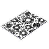 Boho bloemen Zwart en wit vector bloempatroon Notitieboek (Linkerzijde)