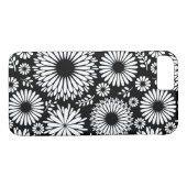 Boho bloemen Zwart-wit vectorbloempatroon Case-Mate iPhone Case (Achterkant (Horizontaal))