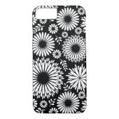 Boho bloemen Zwart-wit vectorbloempatroon Case-Mate iPhone Case (Achterkant)