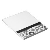 Boho bloemen Zwart-wit vectorbloempatroon Notitieblok (Schuin)
