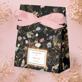 Boho Bloemen Zwarte Vlinder Tuin Trouwen Bedankdoosjes