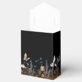 Boho Bloemen Zwarte Vlinder Tuin Trouwen Bedankdoosjes (Geopend)