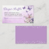 Boho bloemenboeken Paarse vlinder boeken voor baby Informatiekaartje (Voorkant / Achterkant)