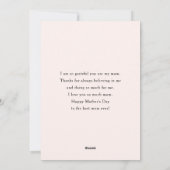 Boho Bloemenboeket in neutrale kleuren Moederdag Feestdagenkaart (Achterkant)