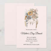 Boho Bloemenboeket in neutrale kleuren Moederdag Kaart (Voorkant / Achterkant)