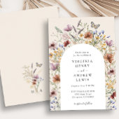 Boho Bloemenboog bruiloft uitnodiging