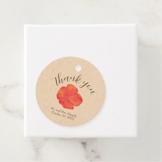 Boho Bloemenbruiloft Dank u Bedankjes Labels (In situ)