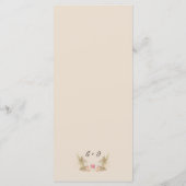 Boho Bloemenbruiloft Flat Menu (Achterkant)