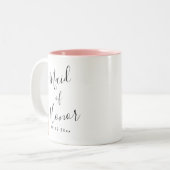 Boho Bloemenbruiloft Tweekleurige Koffiemok (Voorkant links)