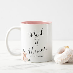 Boho Bloemenbruiloft Tweekleurige Koffiemok
