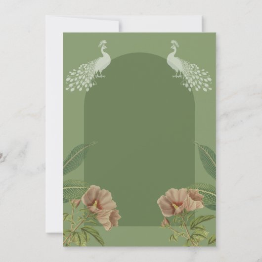 Boho bloemenbruiloft uitnodiging (Achterkant)