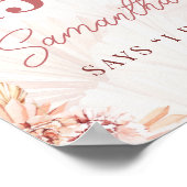 Boho Bloemendagen tot Mijn Trouwdag Bruidsuitnodig Poster (Hoek)