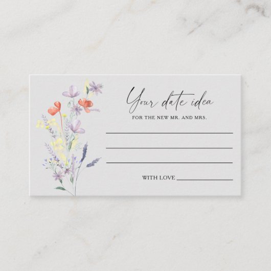 Boho bloemendatum ideeën \ Datum jar Informatiekaartje (Voorkant)