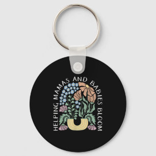 Boho Bloemendeken voor Mama's & Baby's Bloei D Sleutelhanger