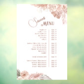 Boho Bloemendienst Menu Raamsticker (Vel 3)