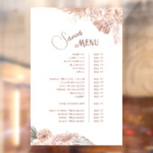 Boho Bloemendienst Menu Raamsticker (Vel 2)
