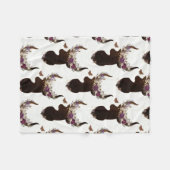 Boho Bloemendier & Vlinderpatroon - Bos Natuur Fleece Deken (Voorkant (Horizontaal))
