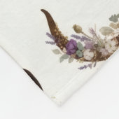 Boho Bloemendier & Vlinderpatroon - Bos Natuur Fleece Deken (Hoek)