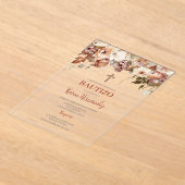 Boho Bloemendoop Spaanse acryl Uitnodiging (Laagn)