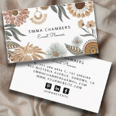 Boho Bloemenevenementenplanner Visitekaartje