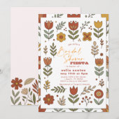 Boho Bloemenfeest Bruidsbruiloft Uitnodiging (Voorkant / Achterkant)