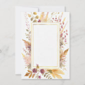 Boho bloemenframe blanco bruiloft kaart (Voorkant)