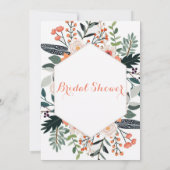 Boho bloemenframe kaart (Achterkant)