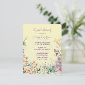 Boho bloemenframe uitnodiging (Staand voorkant)